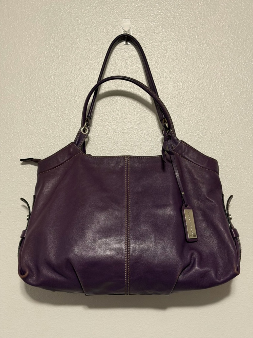 Robert Pietri Purple Leather Shoulder Bag